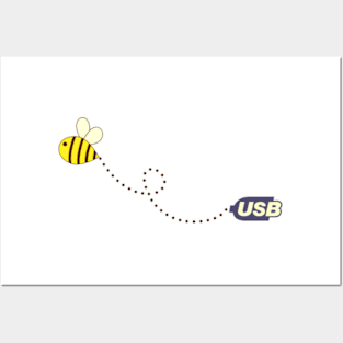 Bee usb Posters and Art